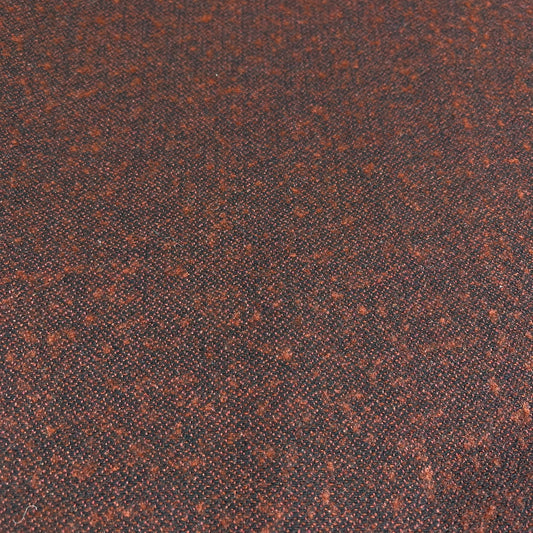 Rust & Charcoal Flecked Italian Wool Blend Fabric – Premium Coat, Jacket, Dress & Costume Material – 58" Wide By The Meter