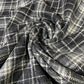 Monochrome Windowpane Plaid  Italian Wool Blend Fabric – Premium Coat, Jacket, Dress & Costume Material – 58" Wide By The Meter