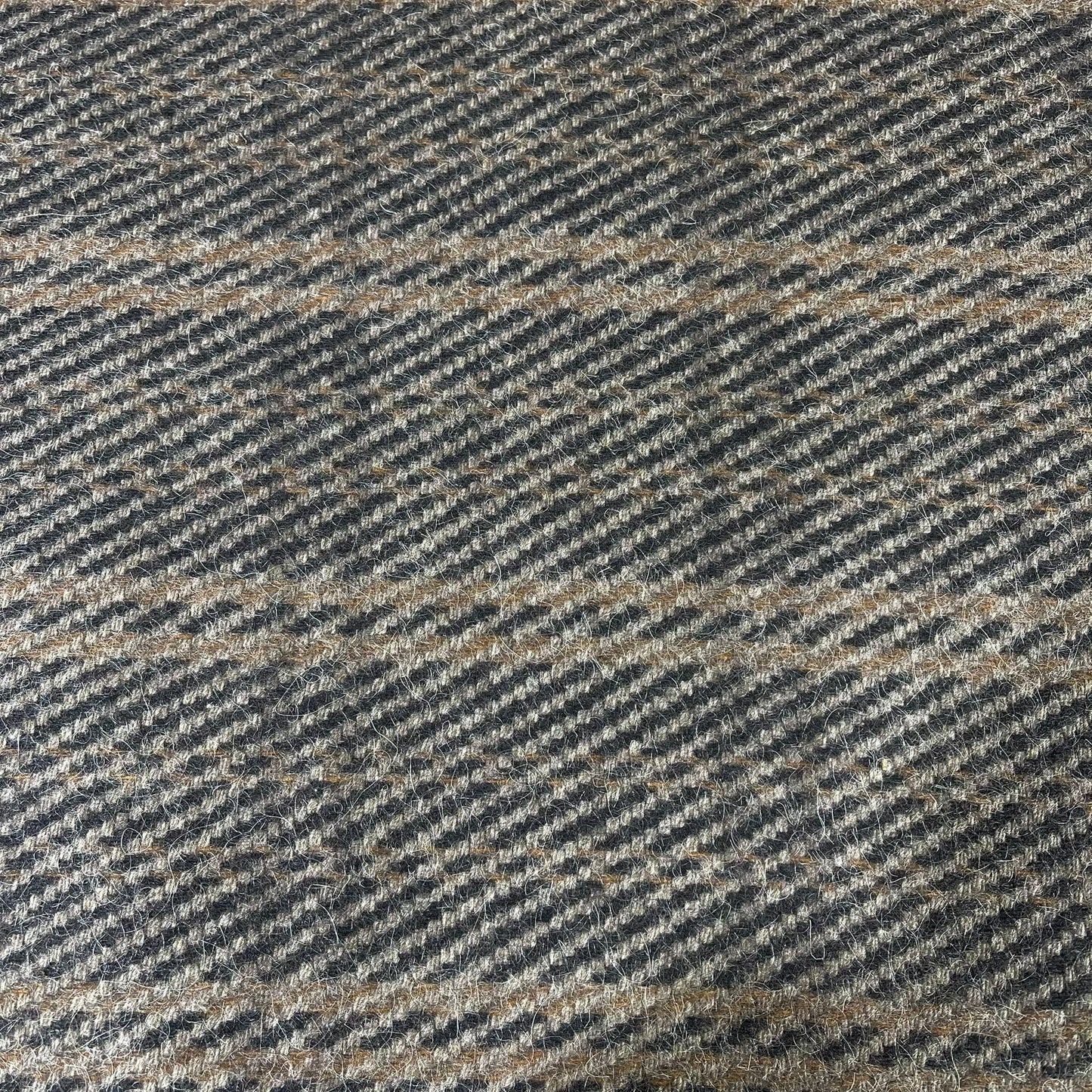 Brown Herringbone Check Italian Wool Blend Fabric – Premium Coat, Jacket, Dress & Costume Material – 58" Wide By The Meter