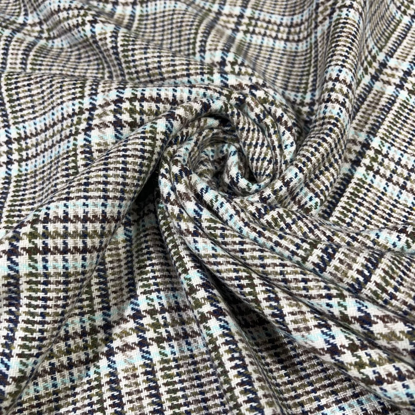 Windowpane Check Italian Wool Blend Fabric – Premium Coat, Jacket, Dress & Costume Material – 58" Wide By The Meter