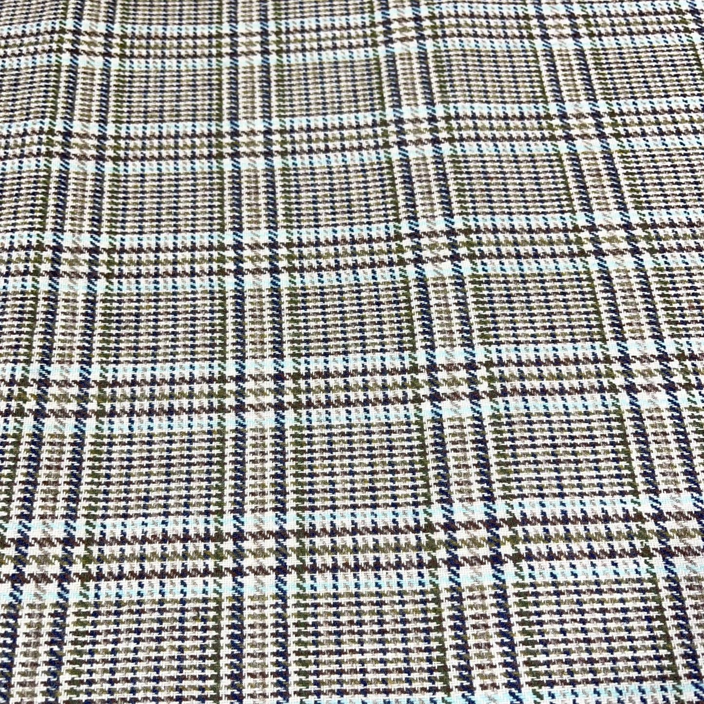 Windowpane Check Italian Wool Blend Fabric – Premium Coat, Jacket, Dress & Costume Material – 58" Wide By The Meter