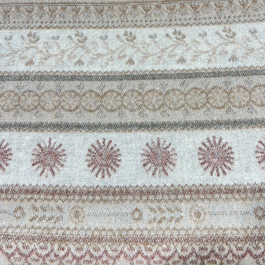 Warm Beige Jacquard Italian Wool Blend Fabric – Premium Coat, Jacket, Dress & Costume Material – 58" Wide By The Meter