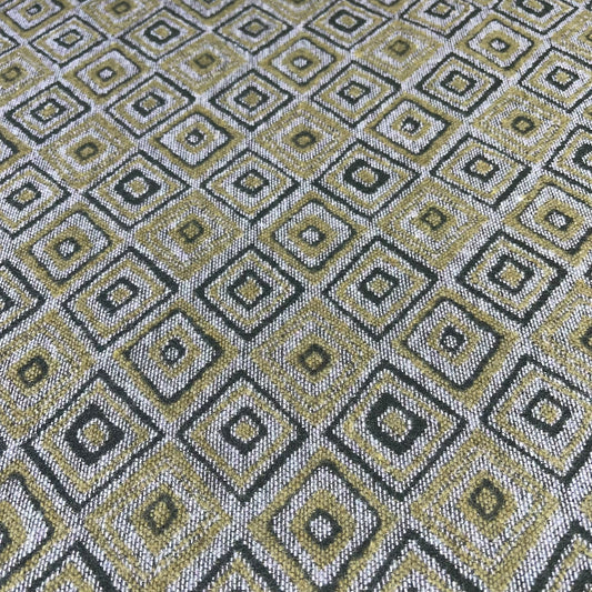 Olive Green Diamond Italian Wool Blend Fabric – Premium Coat, Jacket, Dress & Costume Material – 58" Wide By The Meter