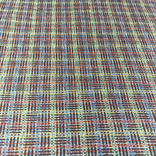 Multicolour Plaid Italian Wool Blend Fabric – Premium Coat, Jacket, Dress & Costume Material – 58" Wide By The Meter