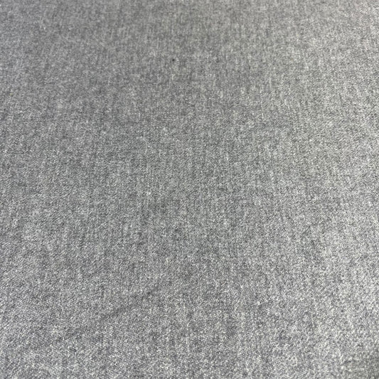 Silver 100% Wool Flannel Italian Blend Fabric – Premium Coat, Jacket, Dress & Costume Material – 58" Wide By The Meter