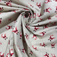 Snowy Santa Christmas Rich Cotton Linen Look Printed Panama Craft & Home Décor Fabric 55" Wide By The Meter