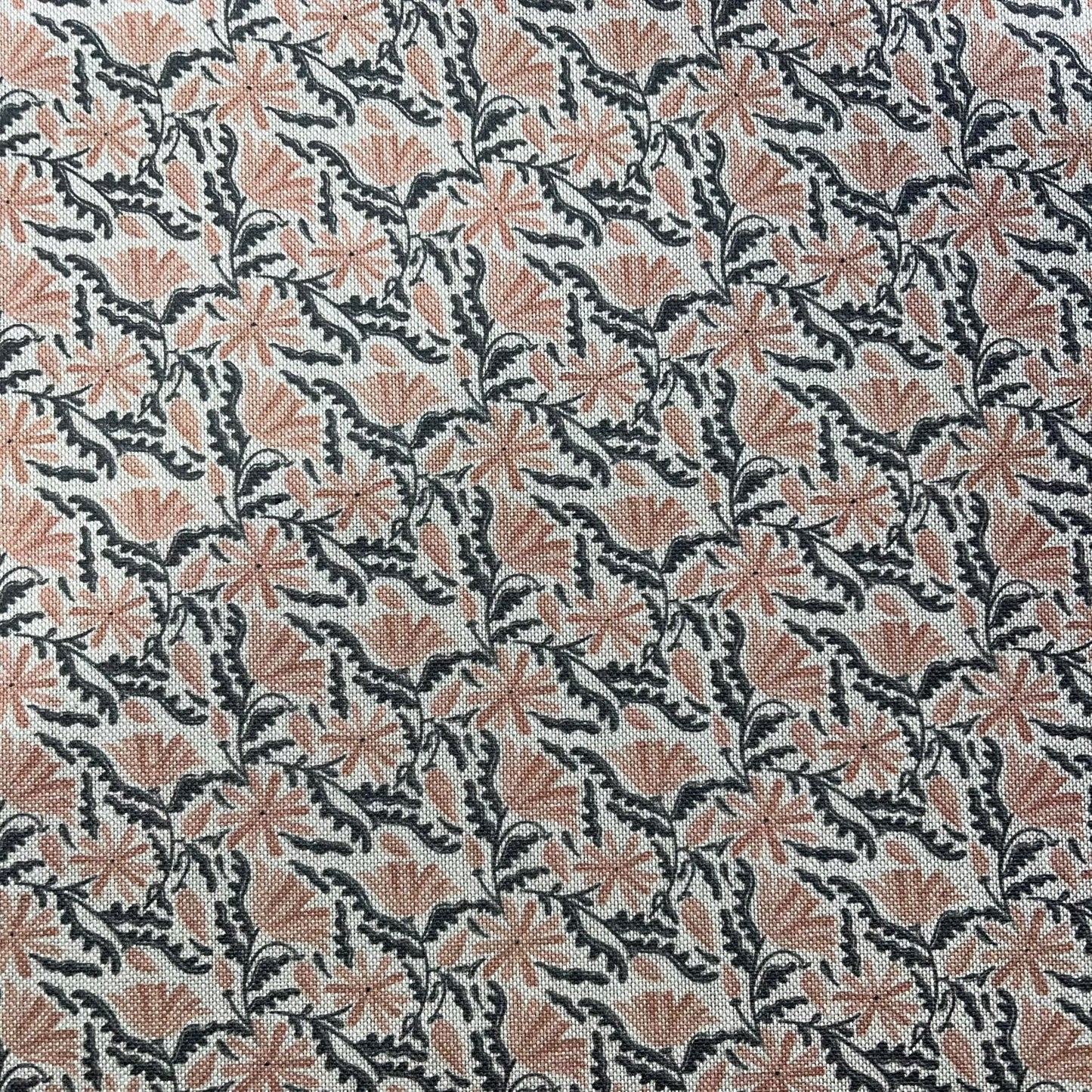 Petunia Blush Cotton Rich Linen Look Printed Panama Craft & Home Décor Fabric 55" Wide By The Meter
