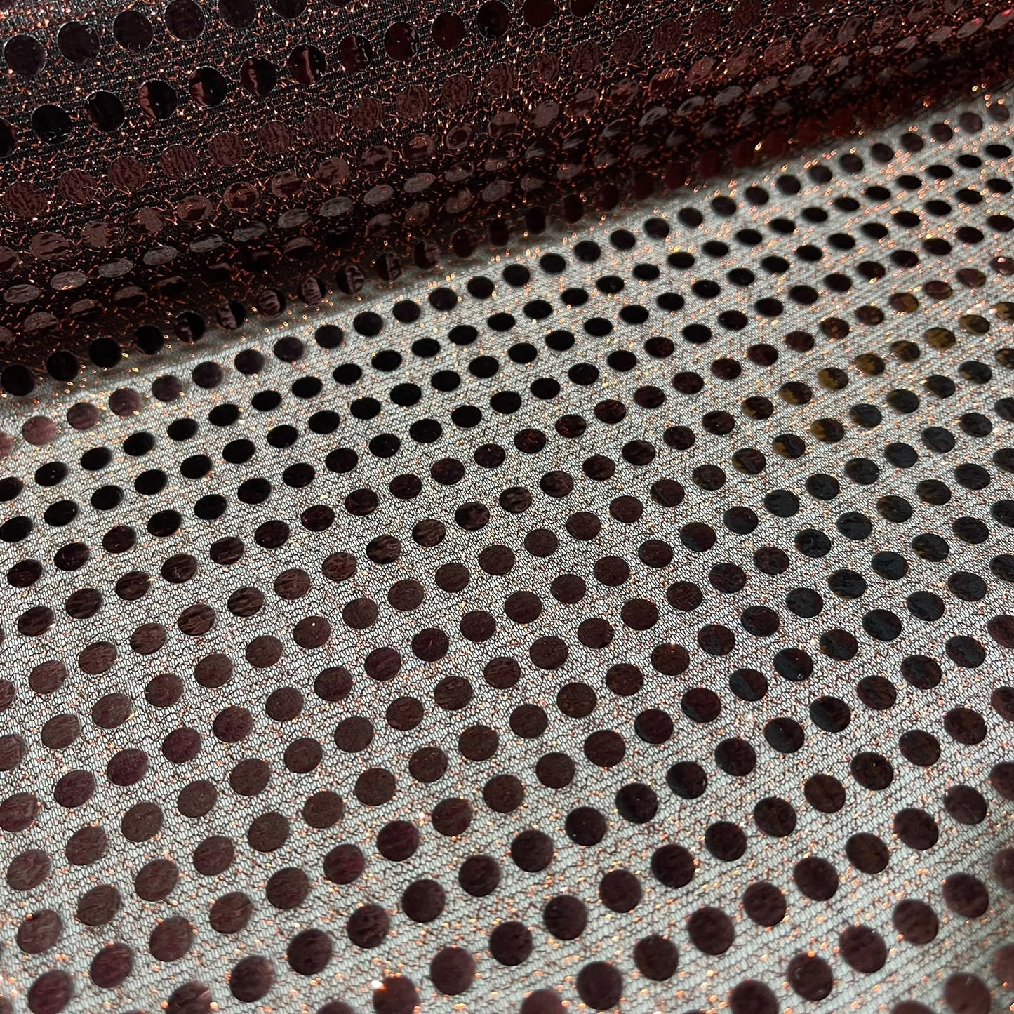 Brown 3mm Sequin Nylon Jersey Fabric – 44″ Wide Dress Craft Costume Decor Material By The Meter