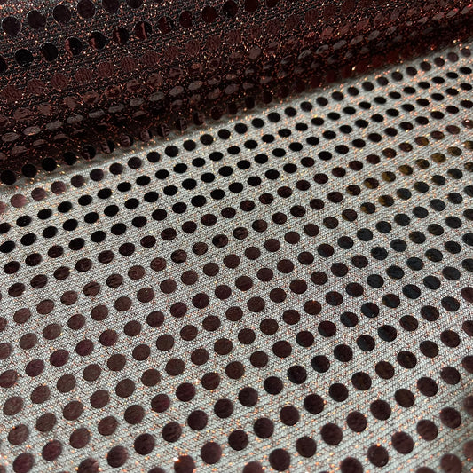 Brown 3mm Sequin Nylon Jersey Fabric – 44″ Wide Dress Craft Costume Decor Material By The Meter