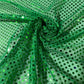 Emerald Green 1mm Sequin Nylon Jersey Fabric – 44″ Wide Dress Craft Costume Decor Material By The Meter