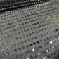 Grey Black 3mm Sequin Nylon Jersey Fabric – 44″ Wide Dress Craft Costume Decor Material By The Meter
