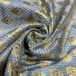 Silver Grey Royal Emblem Banarasi Brocade Bridal, Dressmaking, Costume Fabric 44" Wide By The Meter