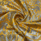 Mustard Floral Tulip Banarasi Brocade Bridal, Dressmaking, Costume Fabric 44" Wide By The Meter