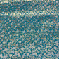 Teal Paisley Floral Banarasi Brocade Bridal, Dressmaking, Costume Fabric 44" Wide By The Meter