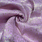 Lilac Paisley Floral Banarasi Brocade Bridal, Dressmaking, Costume Fabric 44" Wide By The Meter