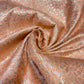 Coral Peach Paisley Floral Banarasi Brocade Bridal, Dressmaking, Costume Fabric 44" Wide By The Meter