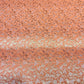 Coral Peach Paisley Floral Banarasi Brocade Bridal, Dressmaking, Costume Fabric 44" Wide By The Meter