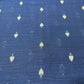 Navy Blue Ace of Spades Print Raw Silk Dupion Dressmaking Craft Fabric 44" Wide By The Meter