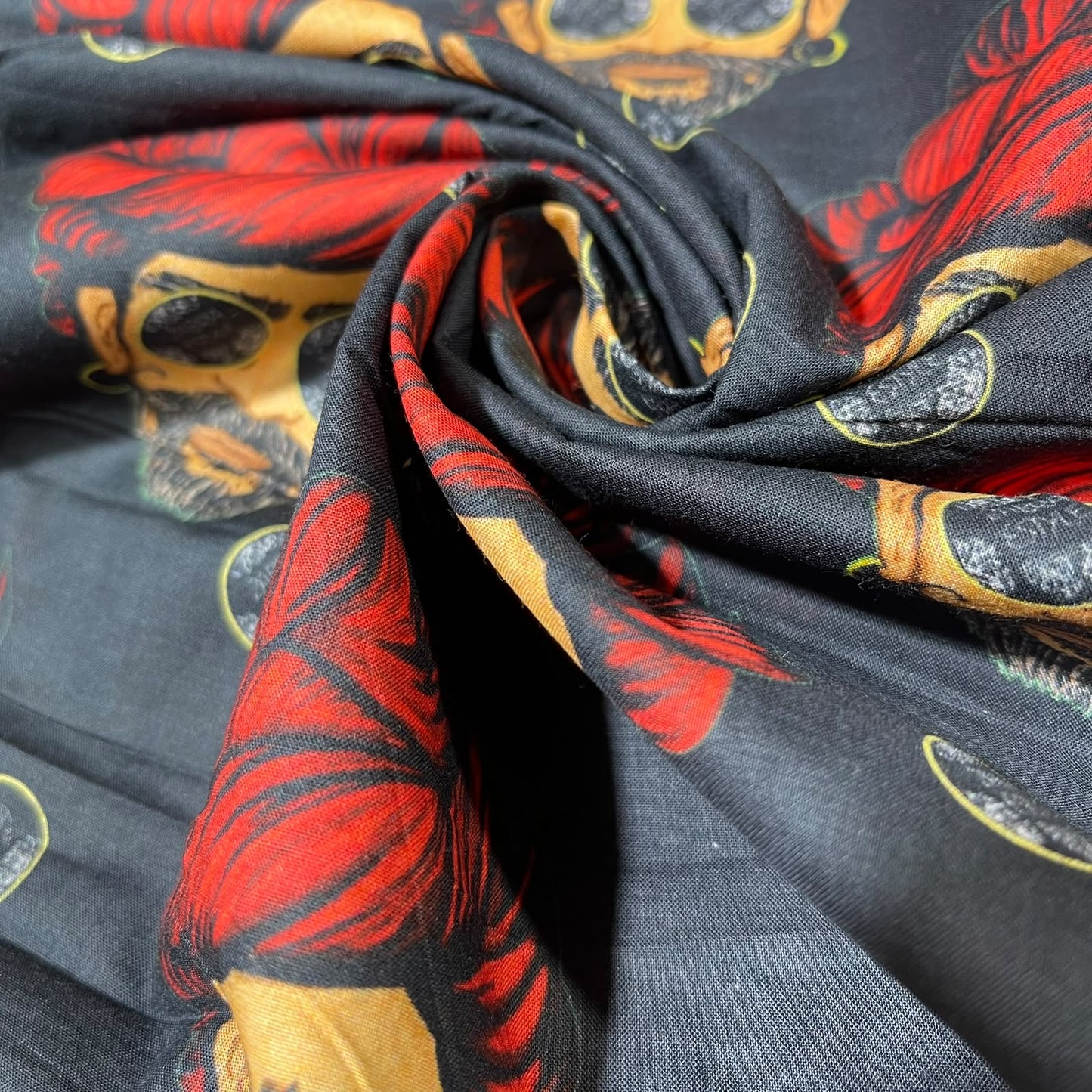 Rajasthani Hipster Man Printed Digital 100% Cotton Dressmaking Costume Craft Fabric 44" Wide By The Meter