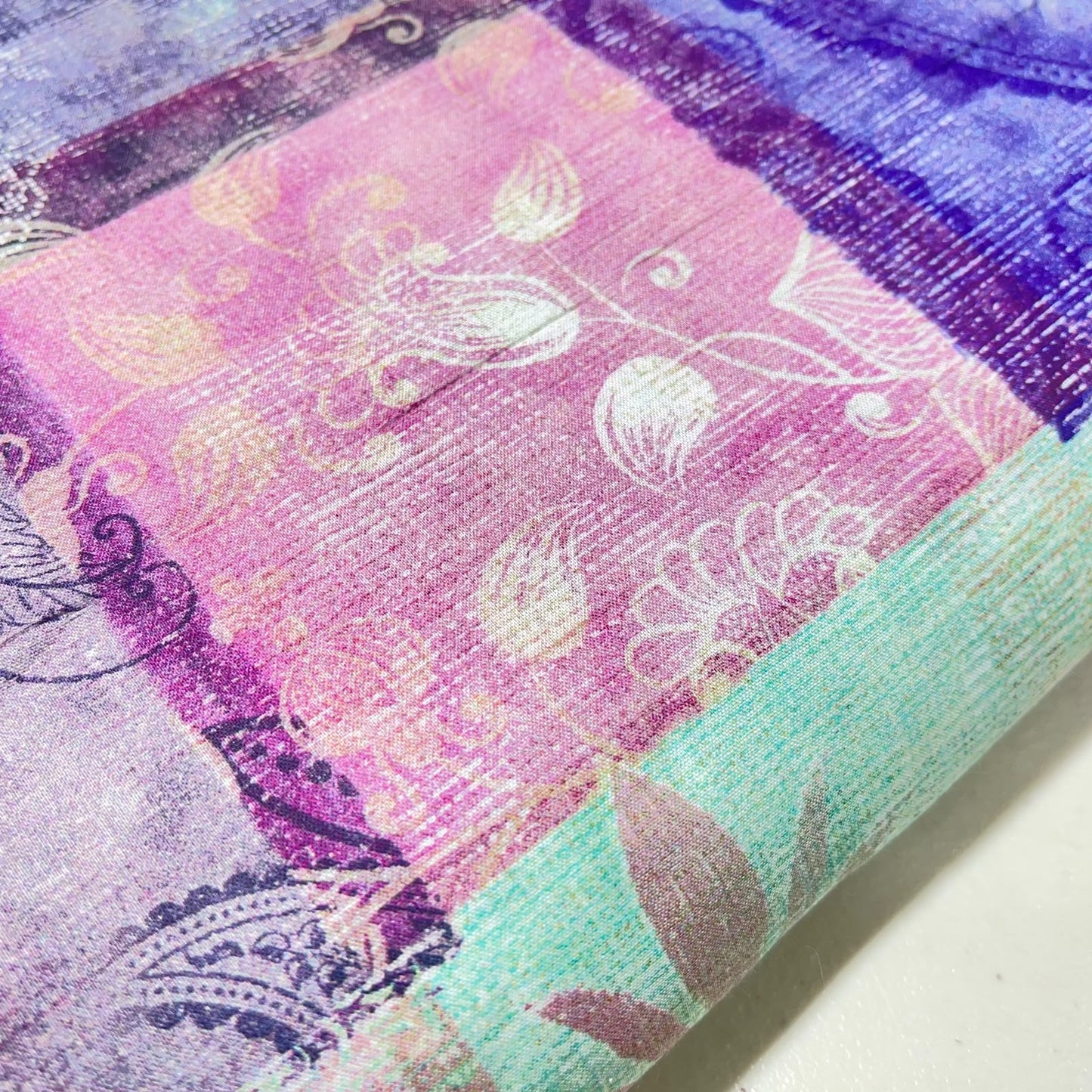 Ethnic Patchwork Printed Digital 100% Cotton Dressmaking Costume Craft Fabric 44" Wide By The Meter
