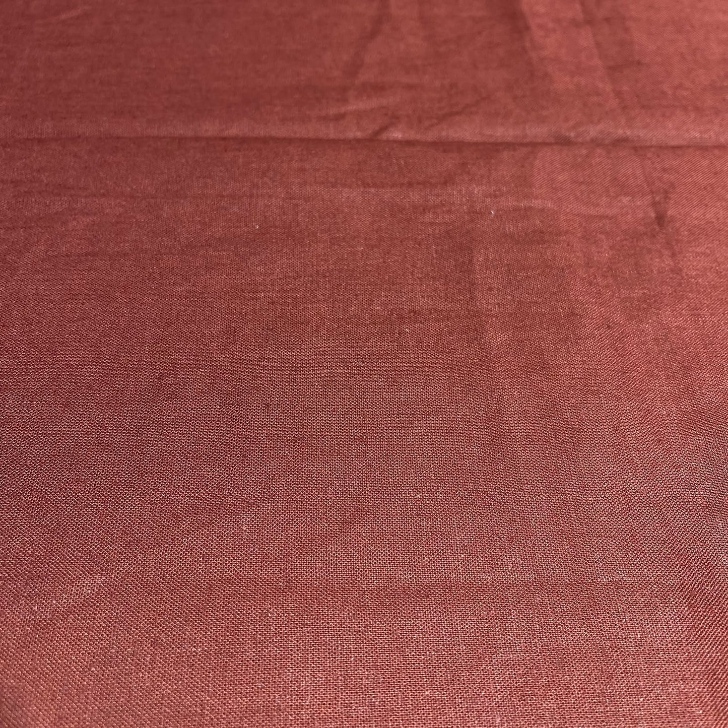 Rust Terracotta Cotton Linen Fabric 58" Wide – Plain Linen Look Dressmaking Fabric By The Metre