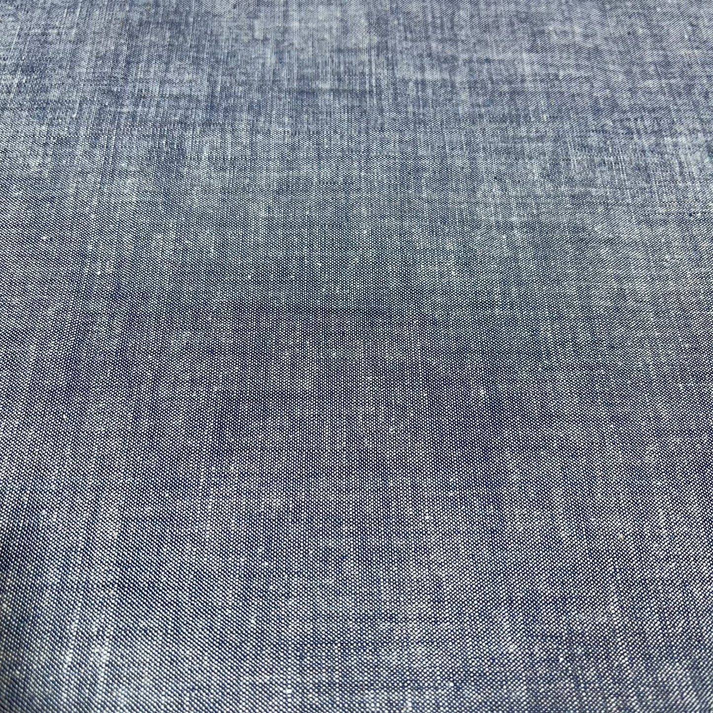 Denim Blue Cotton Linen Fabric 58" Wide – Plain Linen Look Dressmaking & Craft Fabric By The Metre