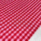 Red Gingham Check Fabric 58" Wide – Crinkle Seersucker Style Dressmaking Fabric By The Metre
