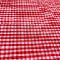 Red Gingham Check Fabric 58" Wide – Crinkle Seersucker Style Dressmaking Fabric By The Metre