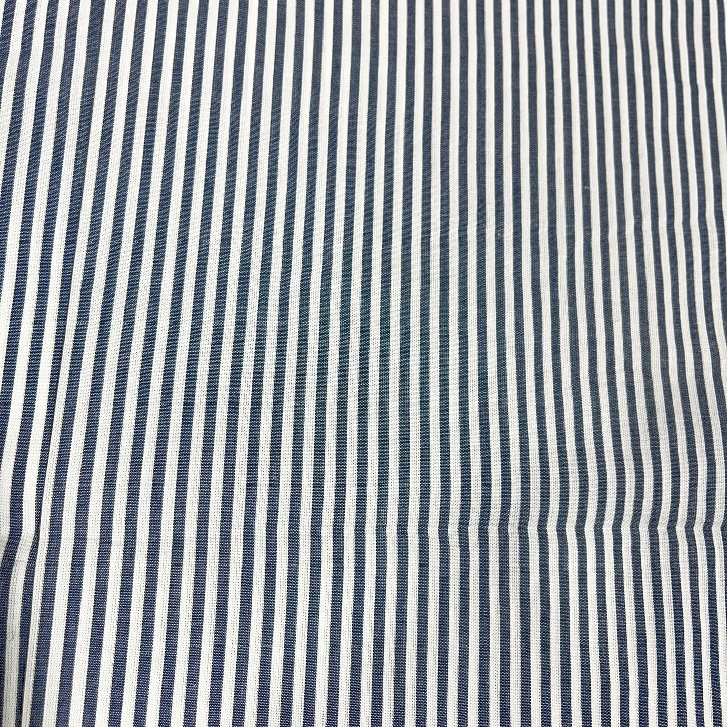 Navy & White Stripe Cotton Poplin Fabric 58" Wide – Striped Dressmaking Fabric By The Metre