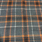 Grey Orange Tartan Brushed Cotton Fabric 58" Wide – Soft Plaid Check Fabric By The Metre