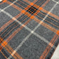 Grey Orange Tartan Brushed Cotton Fabric 58" Wide – Soft Plaid Check Fabric By The Metre