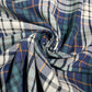 Blue Green Tartan Brushed Cotton Fabric 58" Wide – Soft Plaid Check Fabric By The Metre