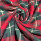 Red Green Tartan Brushed Cotton Fabric 58" Wide – Soft Plaid Check Dressmaking Fabric By The Metre