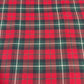 Red Green Tartan Brushed Cotton Fabric 58" Wide – Soft Plaid Check Dressmaking Fabric By The Metre
