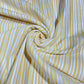 Golden Meadow Stripe 100% Cotton Striped Linen Dressmaking Quilting Crafts Sewing Fabric 58" Wide By The Meter