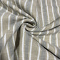 Natural Oatmeal Stripe 100% Cotton Striped Linen Dressmaking Quilting Crafts Sewing Fabric 58" Wide By The Meter