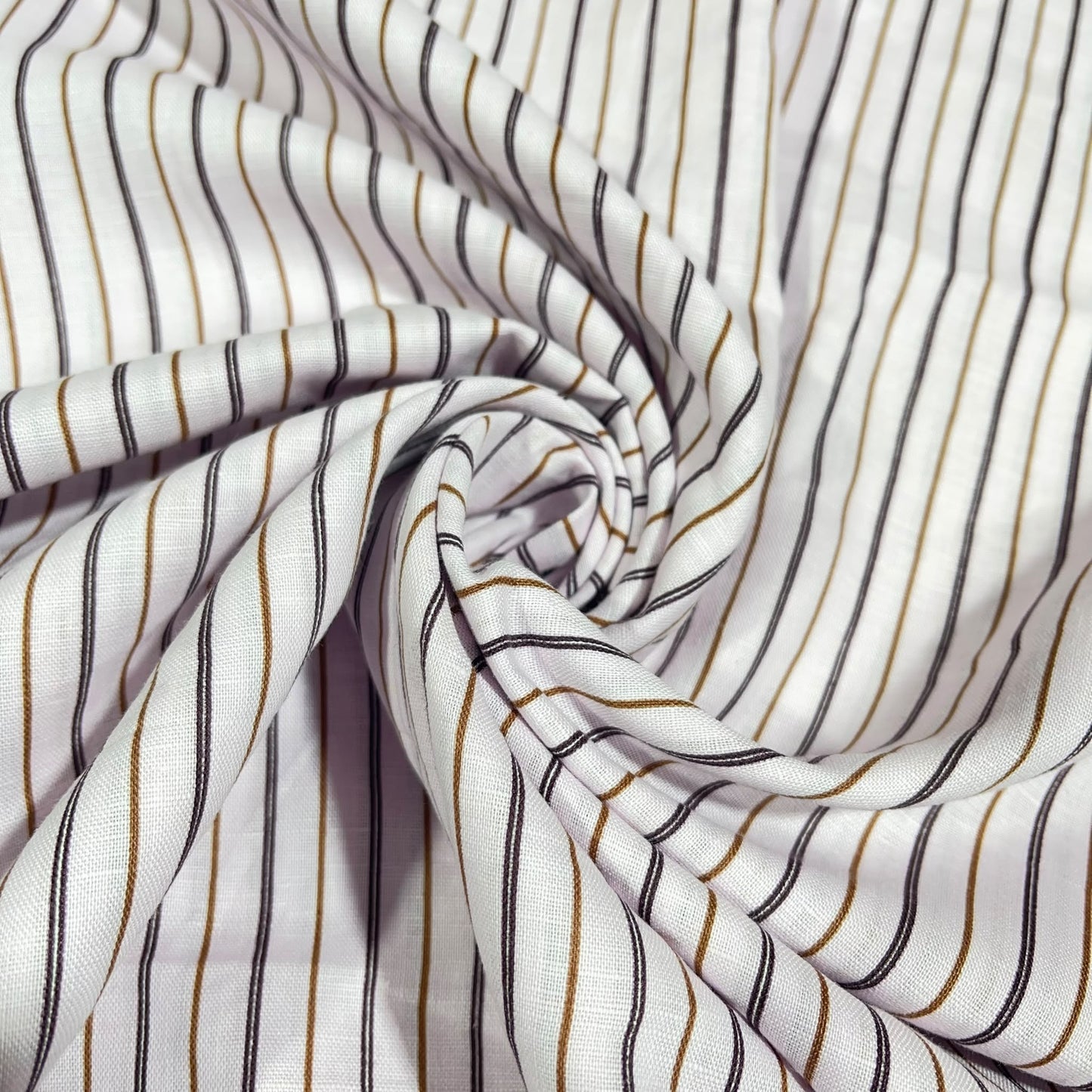 Blush & Ochre Stripe 100% Cotton Striped Linen Dressmaking Quilting Crafts Sewing Fabric 58" Wide By The Meter