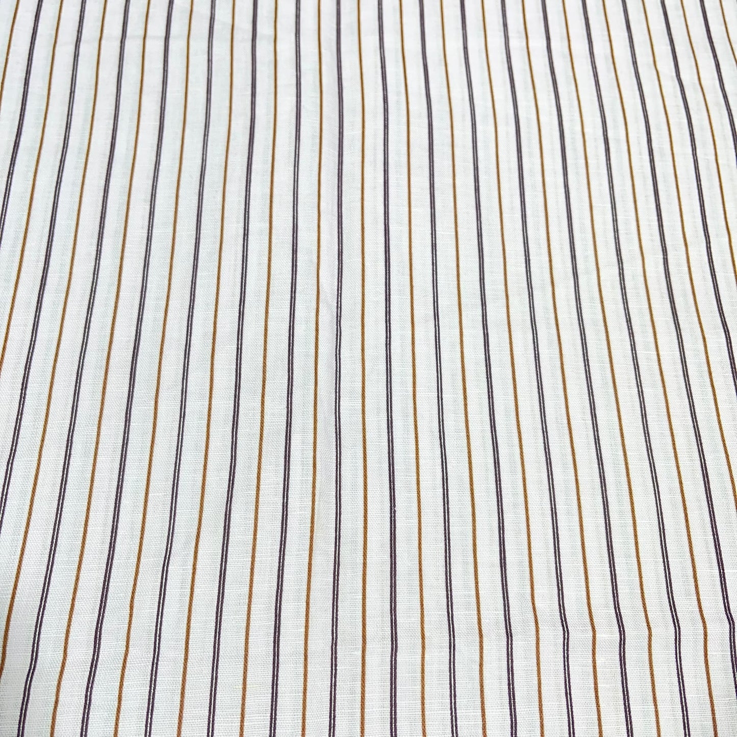 Blush & Ochre Stripe 100% Cotton Striped Linen Dressmaking Quilting Crafts Sewing Fabric 58" Wide By The Meter