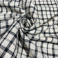 Black Windowpane Check 100% Cotton Linen Dressmaking Quilting Crafts Sewing Fabric 58" Wide By The Meter