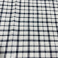 Black Windowpane Check 100% Cotton Linen Dressmaking Quilting Crafts Sewing Fabric 58" Wide By The Meter