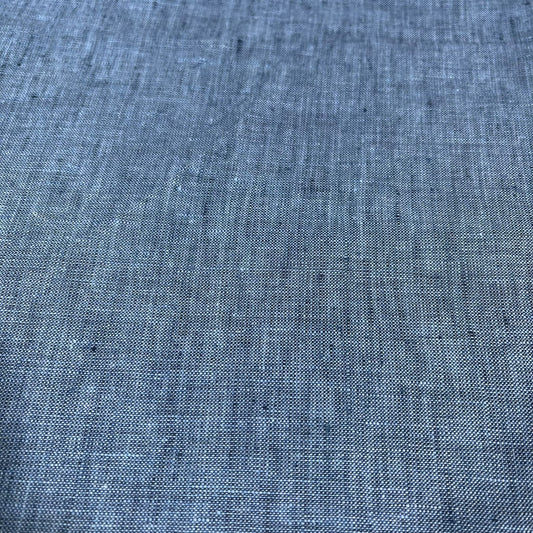 Denim Blue 100% Pure Linen Dressmaking, Sewing, Costume Fabric 58" Wide By The Meter