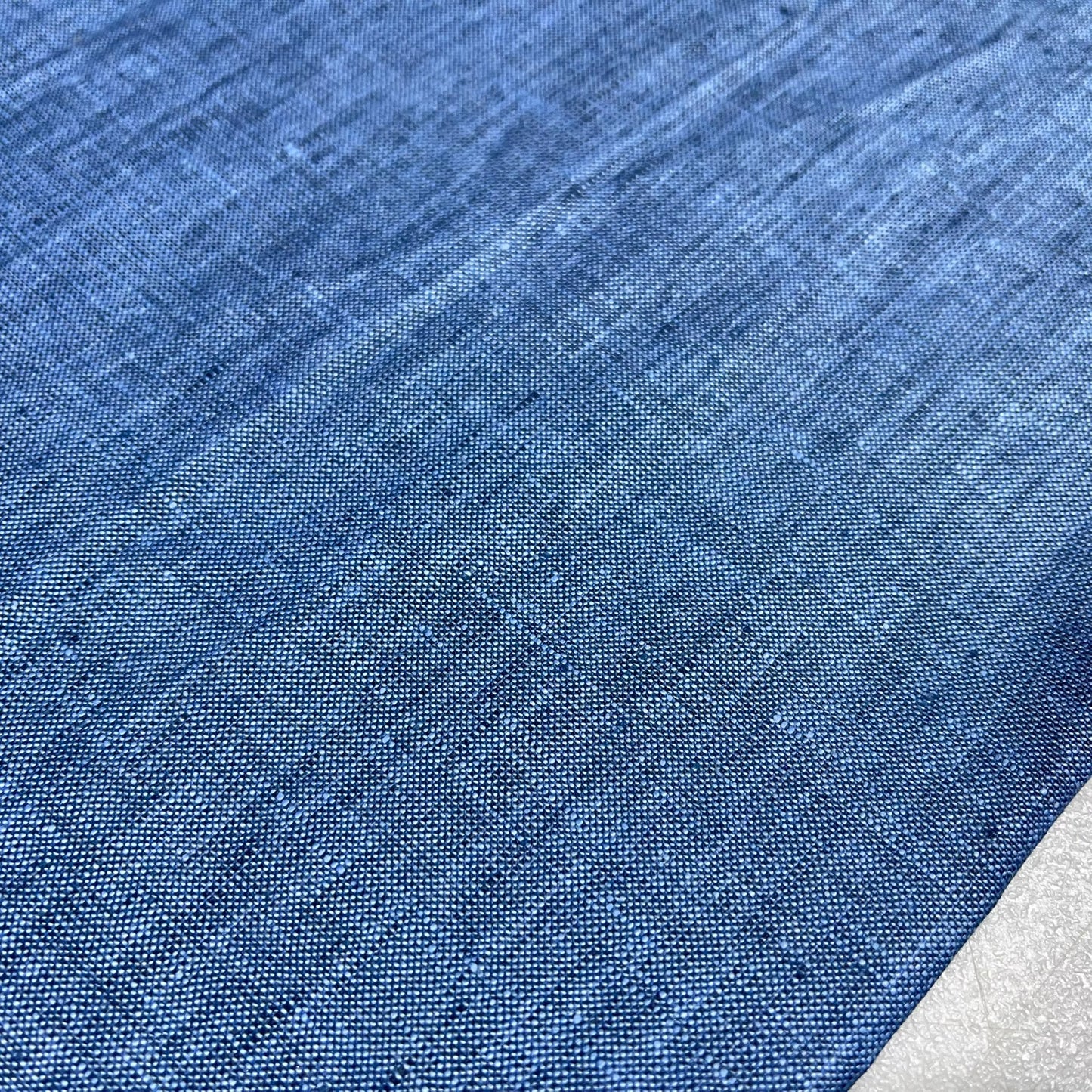 Denim Blue 100% Pure Linen Dressmaking, Sewing, Costume Fabric 58" Wide By The Meter