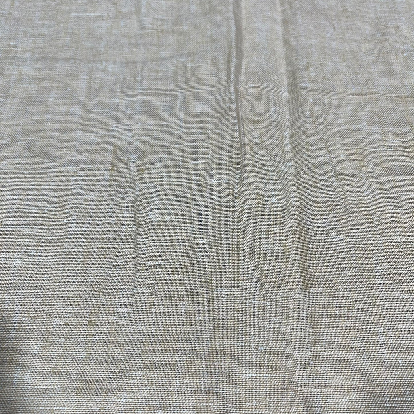 Beige 100% Pure Linen Dressmaking, Sewing, Costume Fabric 58" Wide By The Meter