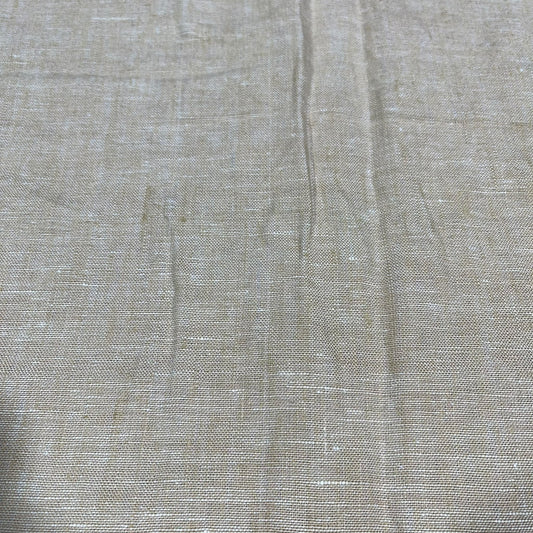 Beige 100% Pure Linen Dressmaking, Sewing, Costume Fabric 58" Wide By The Meter