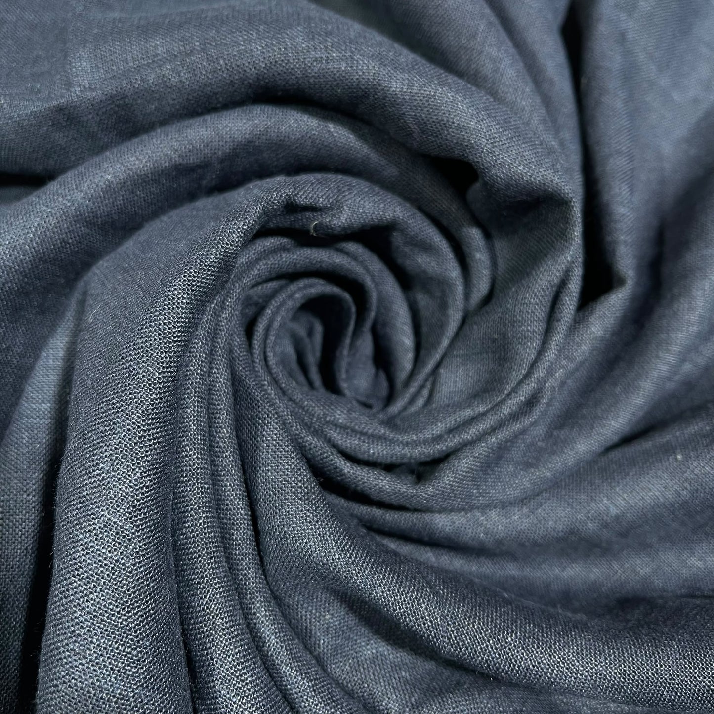 Midnight Blue 100% Pure Linen Dressmaking, Sewing, Costume Fabric 58" Wide By The Meter