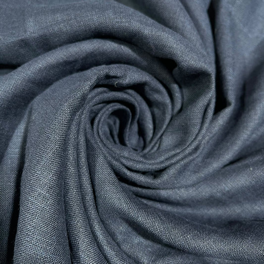 Midnight Blue 100% Pure Linen Dressmaking, Sewing, Costume Fabric 58" Wide By The Meter