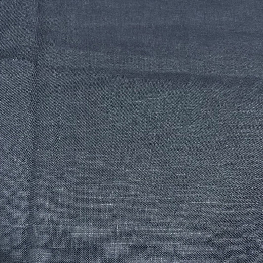 Midnight Blue 100% Pure Linen Dressmaking, Sewing, Costume Fabric 58" Wide By The Meter