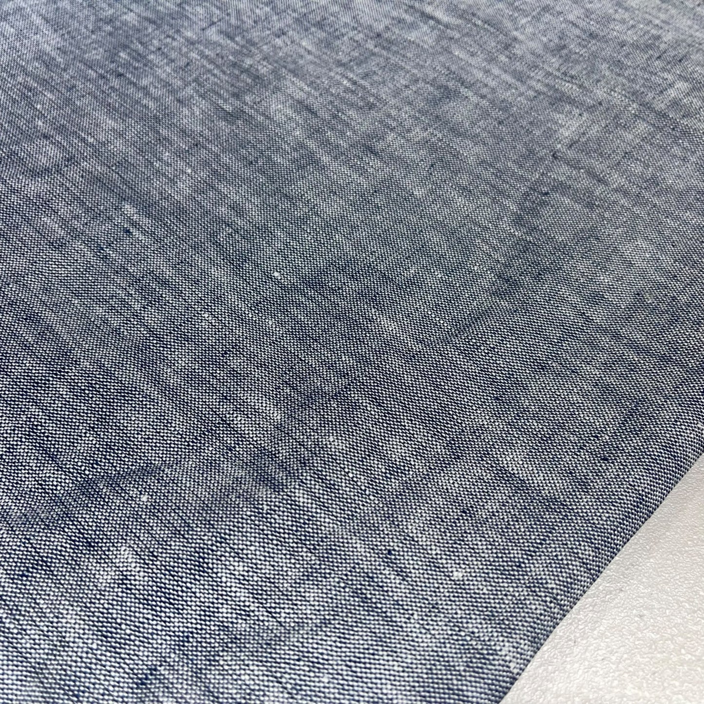 Chambray Blue 100% Pure Linen Dressmaking, Sewing, Costume Fabric 58" Wide By The Meter