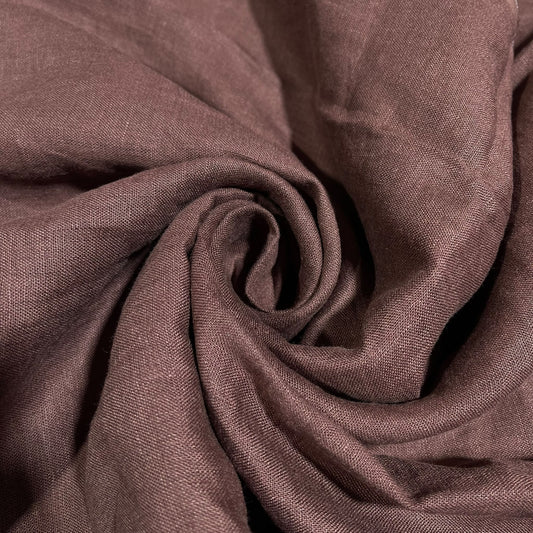 Brown 100% Pure Linen Dressmaking, Sewing, Costume Fabric 58" Wide By The Meter