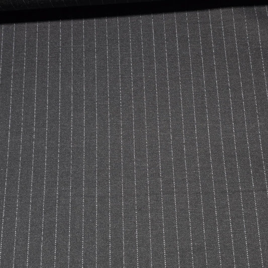 Black Pinstripe Polyester Suiting Fabric 58" Wide – Tailoring Blazer Trouser Waistcoat Dress Material By The Metre